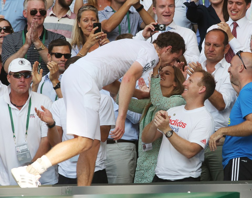  Murray climbed into the crowd when to celebrate with family after 2013 win