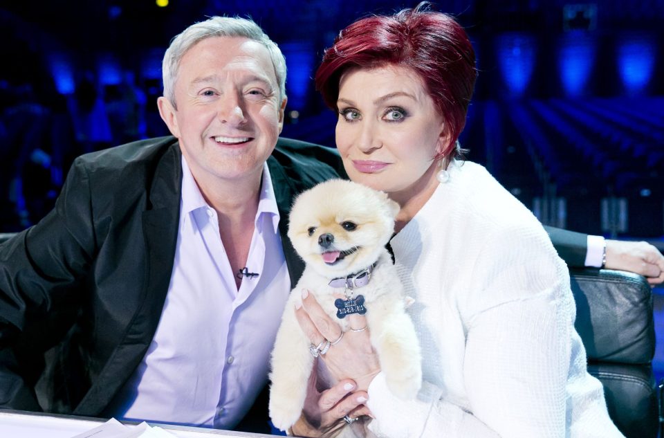 Louis Walsh has joked about Sharon Osbourne being on to her "third face"