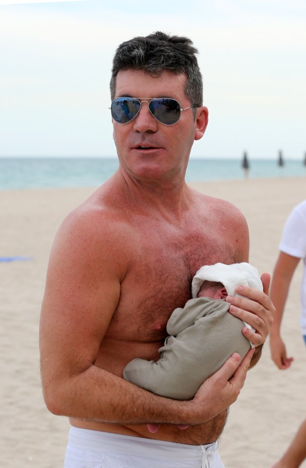 Simon welcomed his son on Valentine's Day in 2014