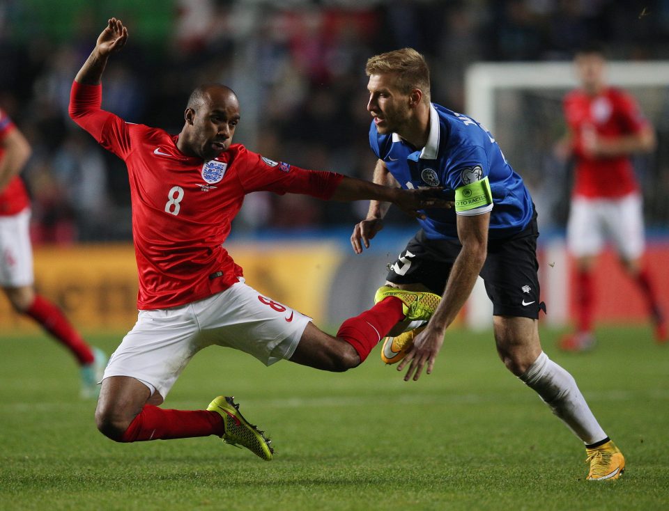  Klavan fouls Man City ace Fabian Delph playing for Estonia v England