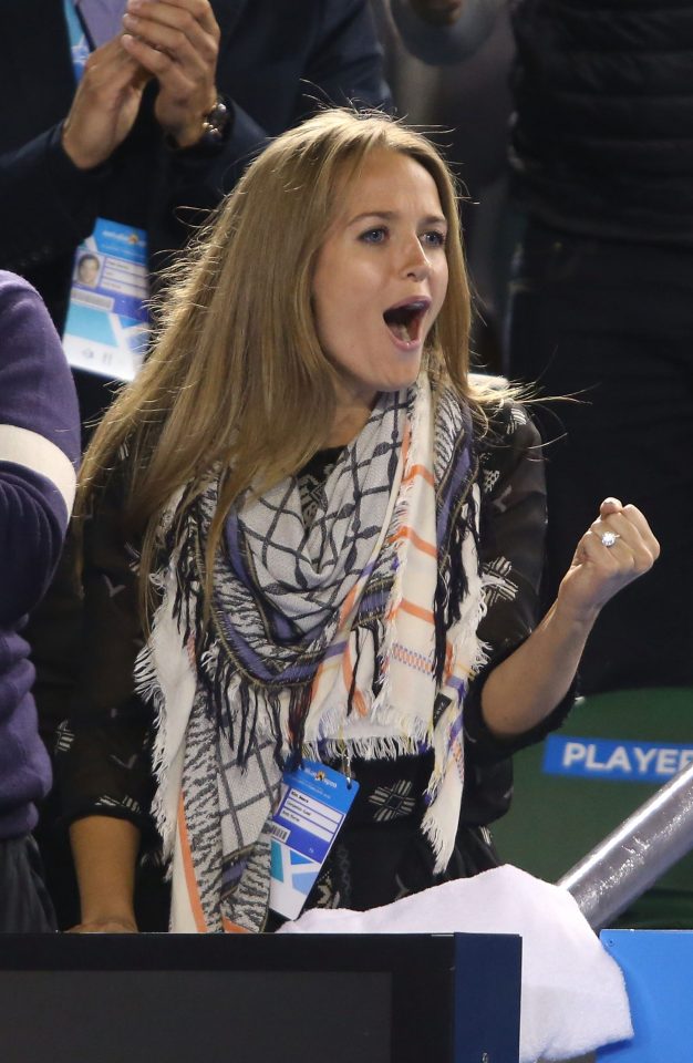 Kim got behind her husband at the 2015 Australian Open 