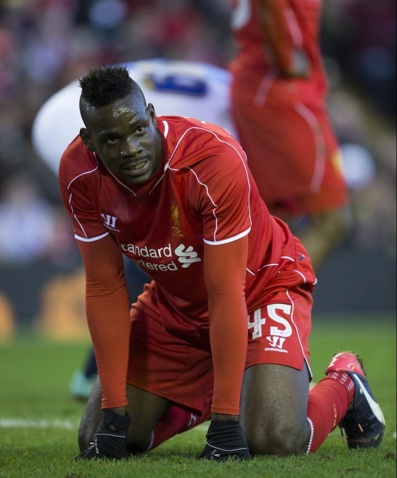  Mario Balotelli never got going during two years as a Liverpool player