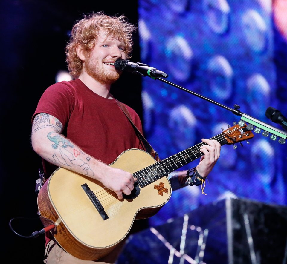  On the way up ... Max George has found a friend in superstar singer-songwriter Ed Sheeran, pictured