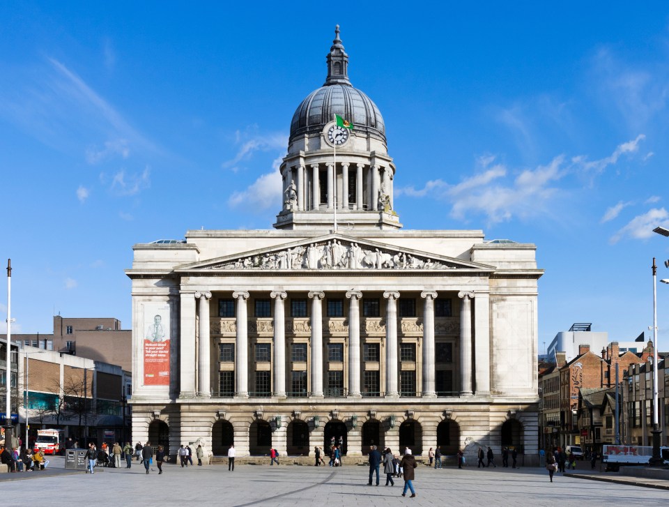 Nottingham Council House (city hall), Old Market Square, Nottingham, Nottinghamshire, England, UK