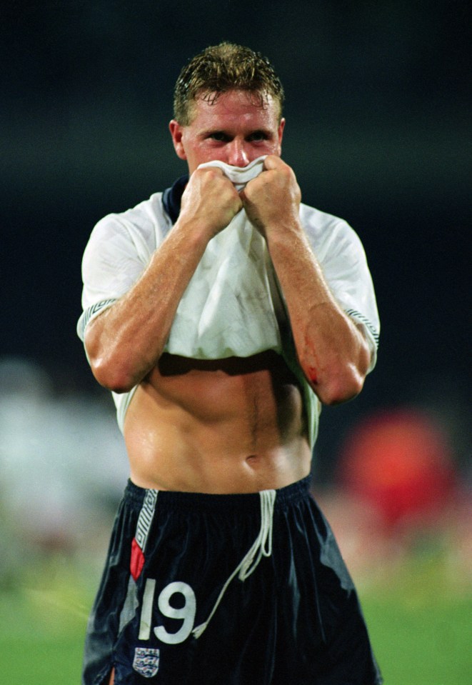  Ex-England footie star ... Gazza at height of fame