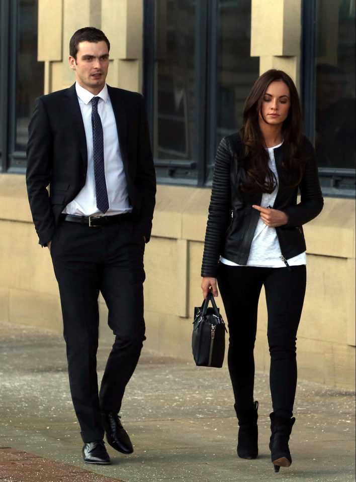  Johnson leaves Bradford Crown Court with Stacey