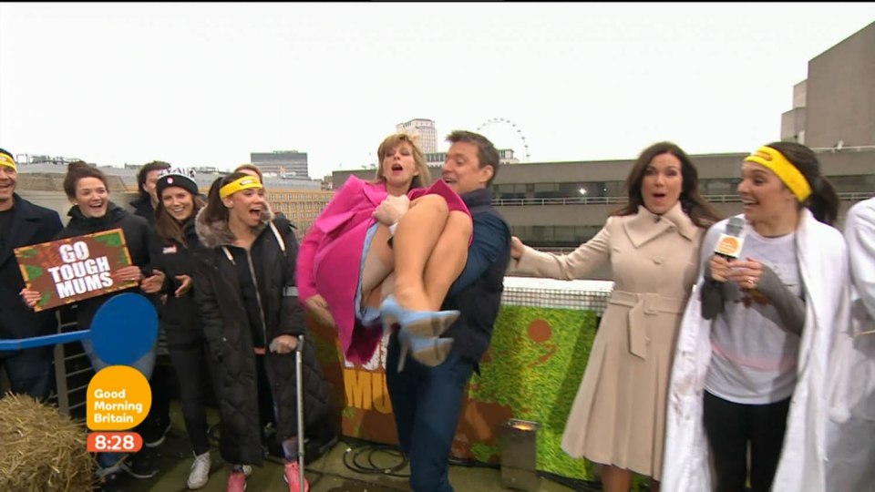  Ben accidentally flashed Kate's pants in a previous GMB stunt