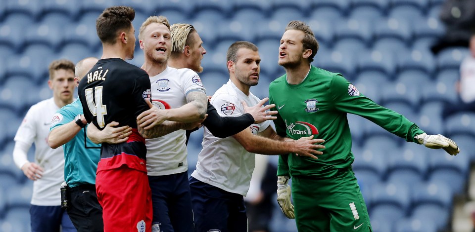  Lindegaard in action for Preston against Queens Park Rangers last season