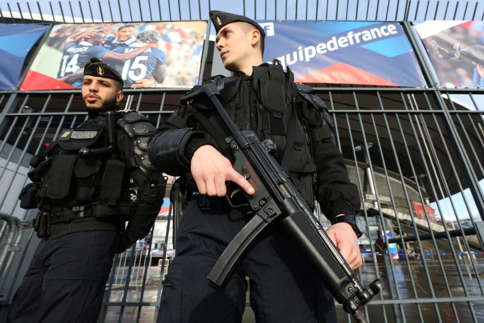 Stade de France security back in March ahead of a game between France and Russia