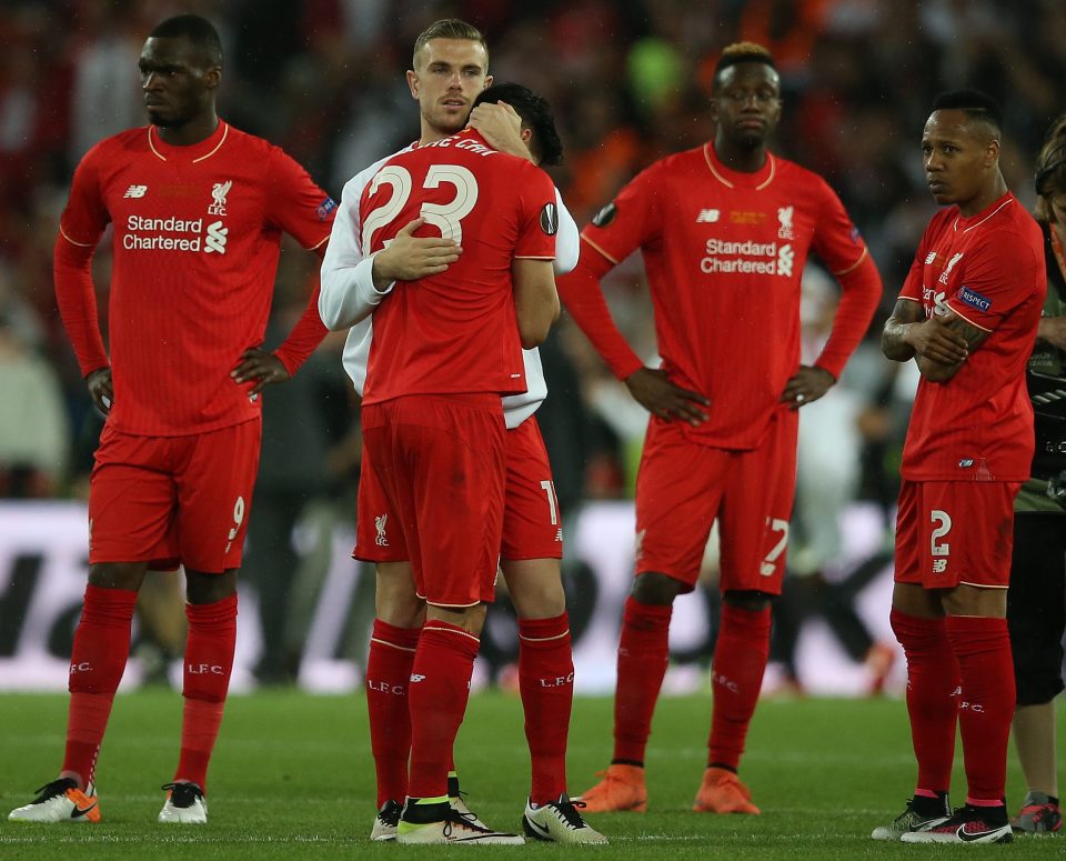 Defeat was hard for the Liverpool players to take after they had thrown away the first half lead in the Europa League final