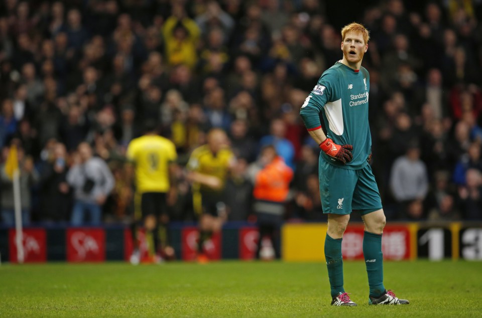 Football Soccer - Watford v Liverpool - Barclays Premier League - Vicarage Road - 20/12/15 Liverpool's Adam Bogdan looks dejected after Watford's Odion Ighalo scores their third goal Action Images via Reuters / John Sibley Livepic EDITORIAL USE ONLY. No use with unauthorized audio, video, data, fixture lists, club/league logos or "live" services. Online in-match use limited to 45 images, no video emulation. No use in betting, games or single club/league/player publications. Please contact your account representative for further details.