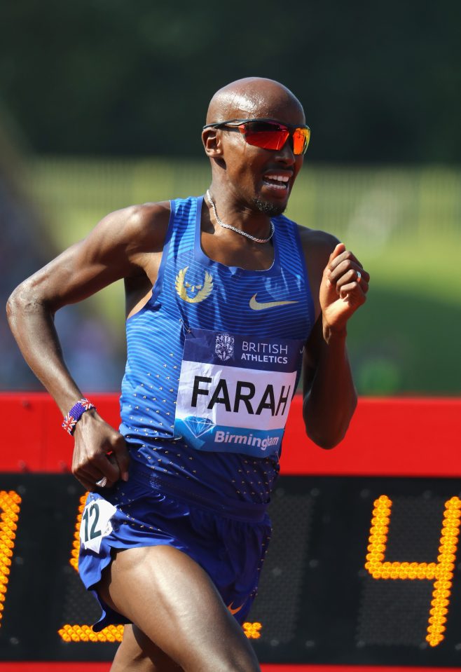  Farah says his career will be short so he works so he can achieve the best results