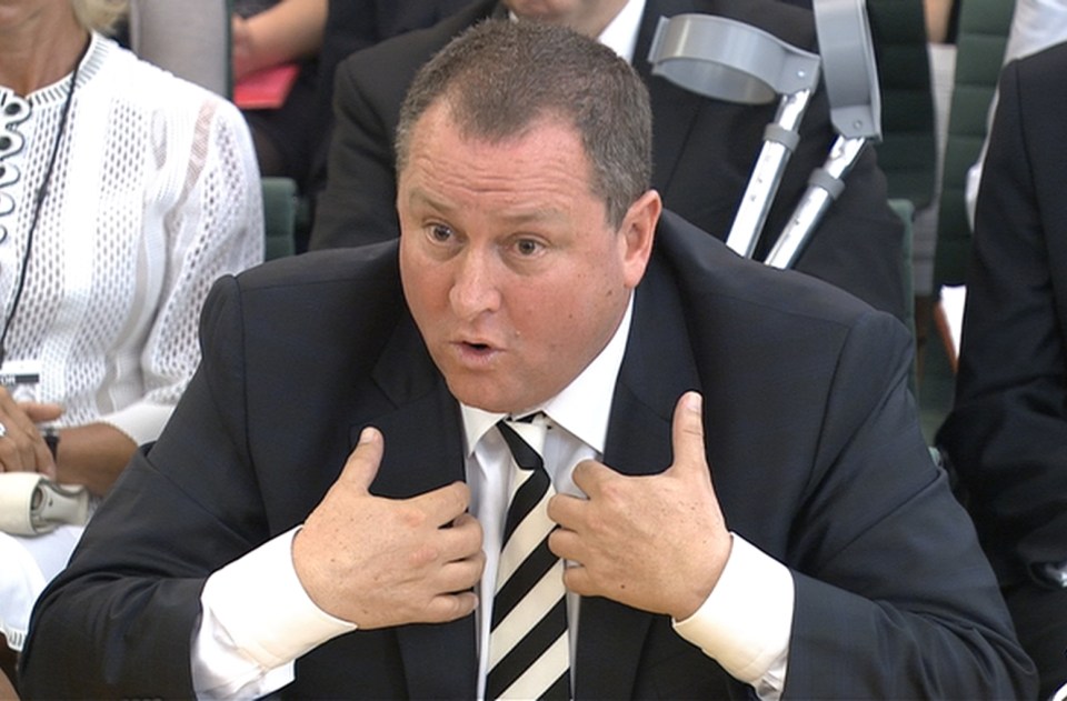  Mr Ashley was made to give evidence to MPs last month about his business