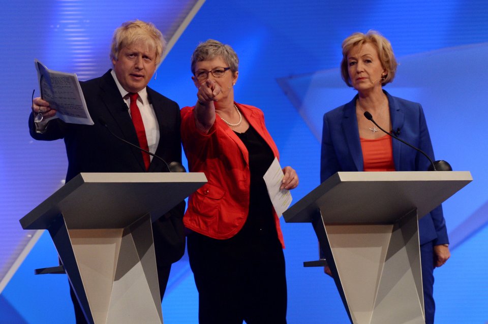  Johnson and Leadsom shared a stage during The Great Debate on BBC One in the run-up to the EU referendum