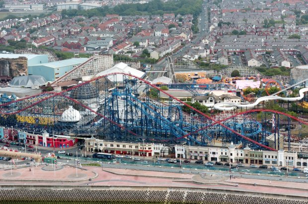 Blackpool Pleasure Beach in Lancashire where two teenagers managed to break in and have a 4am joyride on one the parks rollercoasters.