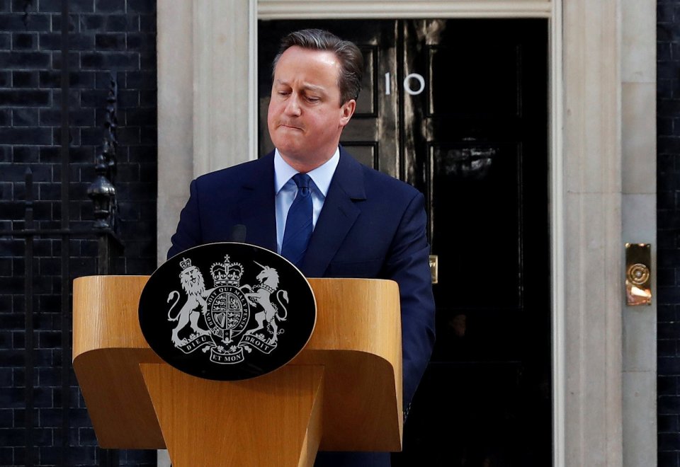  A clearly upset Mr Cameron announced his intention to stand down as PM in the wake of the EU referendum last Friday