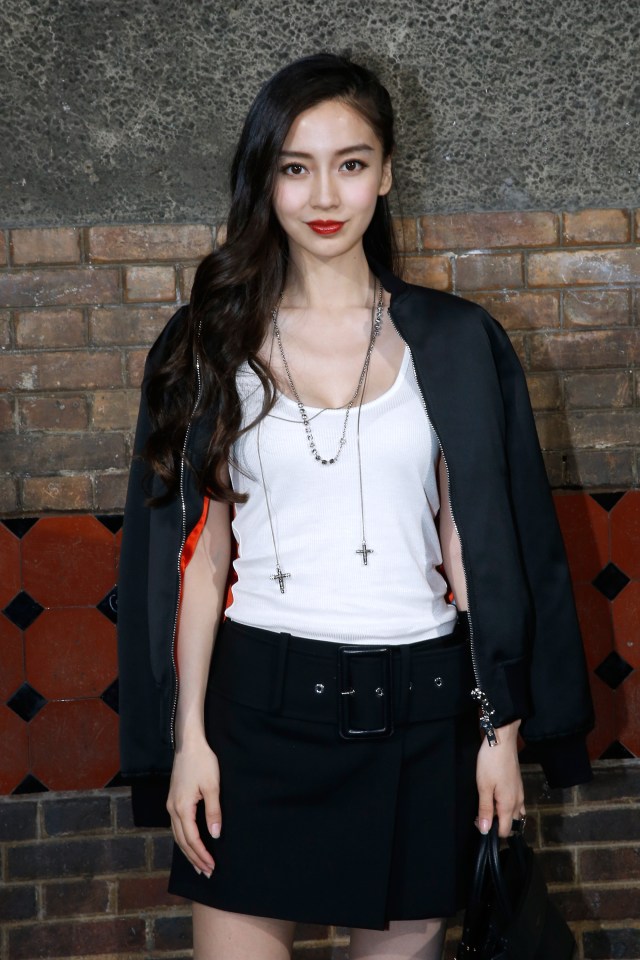  Model Angelababy attends the Givenchy Menswear Spring/Summer 2017 show as part of Paris Fashion Week on June 24, 2016