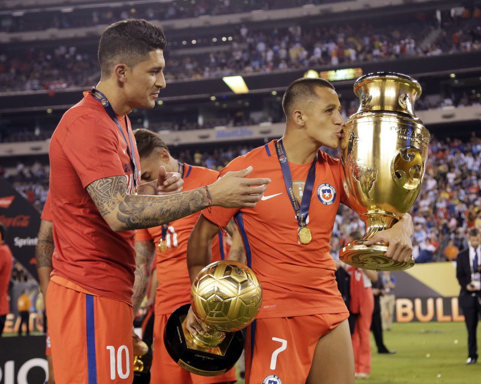 Alexis Sanchez and Chile triumphed on penalties in last month's Copa America final