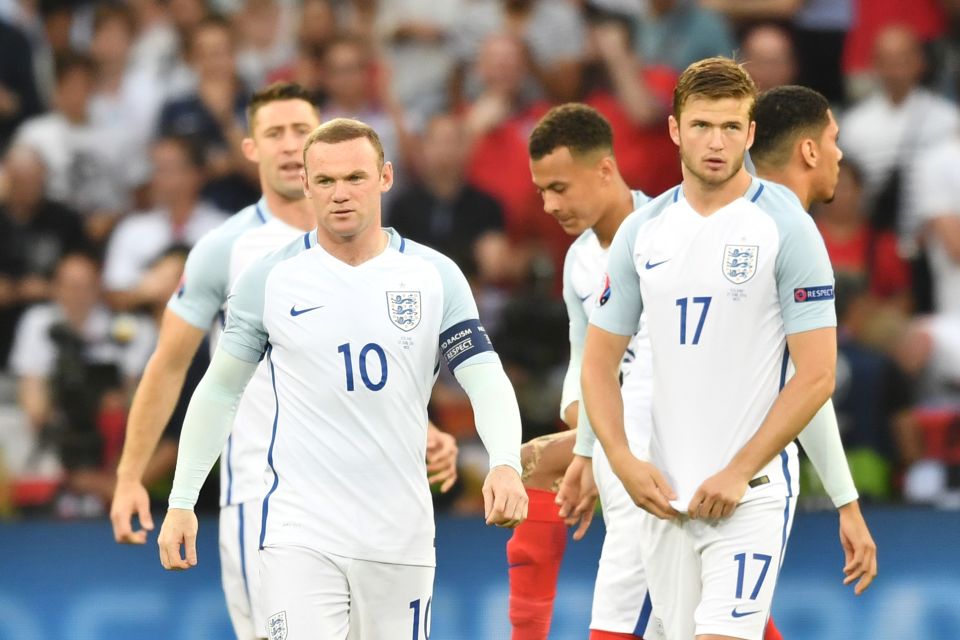  Wayne Rooney and Eric Dier in action for England