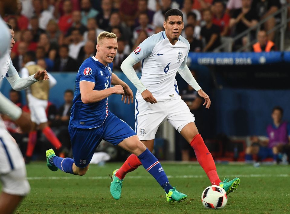  Chris Smalling played for England at the Euro 2016 tournament