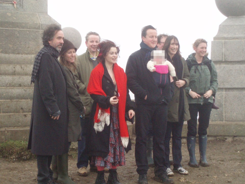  The families have been close for 15 years. Mr Cameron is seen here with his wife, Mr Gove and Tim Burton (far left) and Helena Bonham-Carter (fourth left)