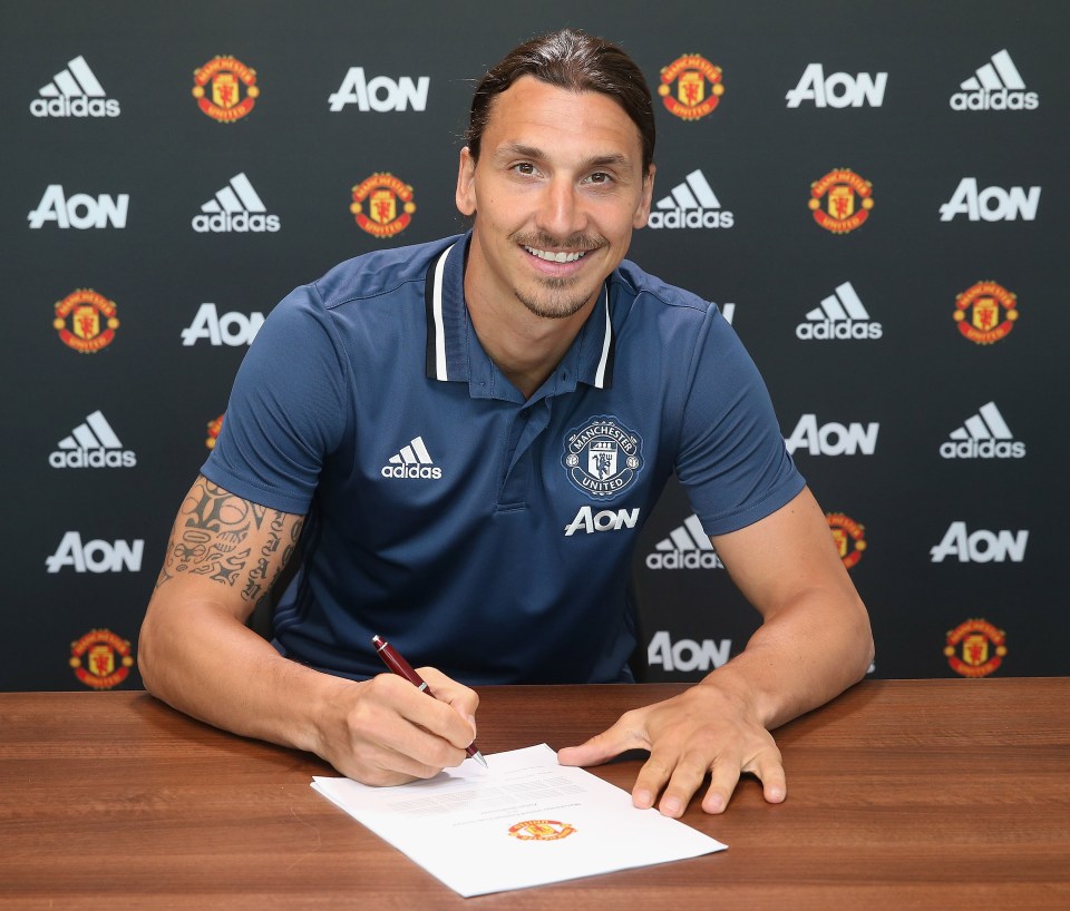  Zlatan Ibrahimovic put pen-to-paper as he confirms move to Manchester United