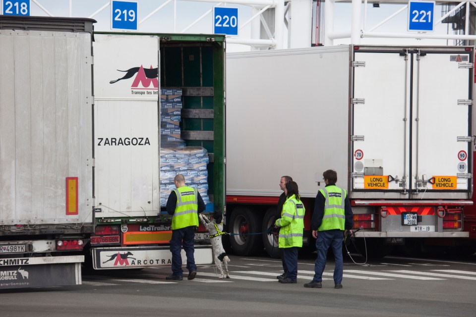  Easy access . . . a third of trucks arriving at borders such as Calais have inadequate security standards