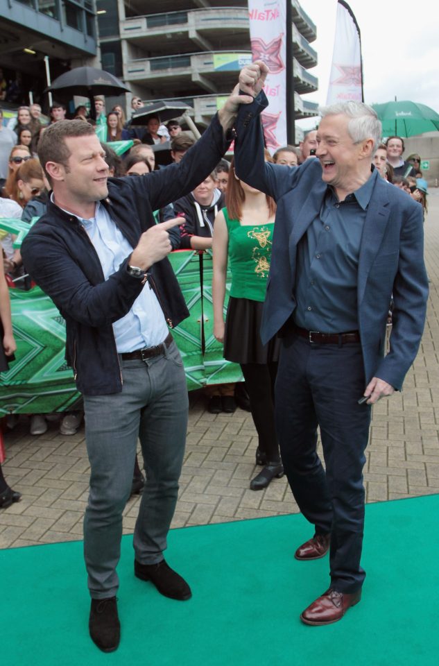  Dermot O'Leary and Louis Walsh arrive at Dublin X Factor auditions