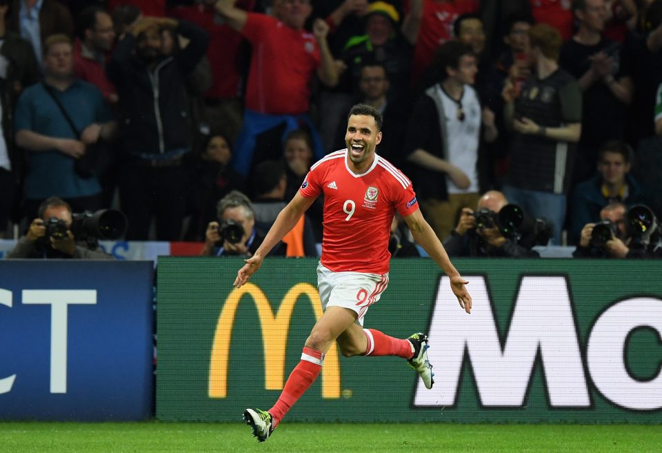  Robson-Kanu celebrates his wonder goal against Belgium at Euro 2016