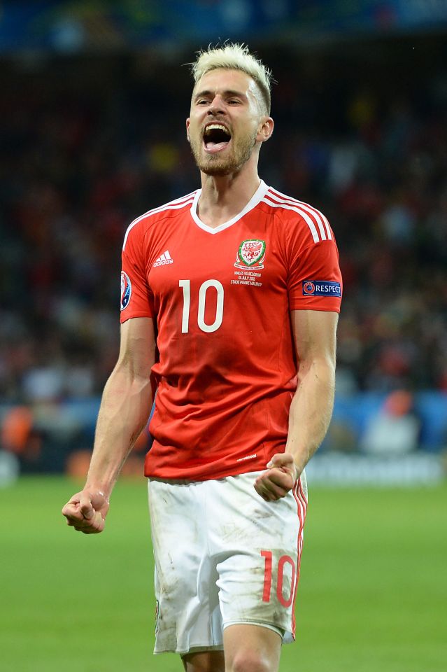  Ramsey roars after helping his country beat Belgium in the quarter-final