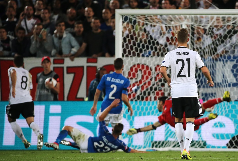  Mesut Ozil opens scoring for Germany in Euro 2016 quarter-final against Italy