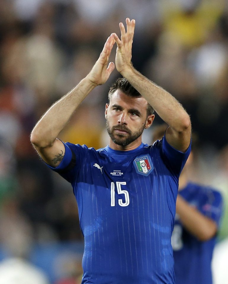  Andrea Barzagli applauds travelling Italian fans who supported him at Euro 2016