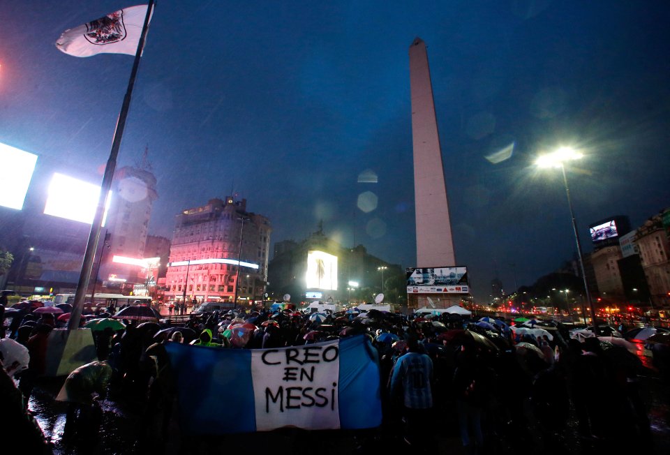 Thousands of fans gathered on the streets to beg Messi to reconsider