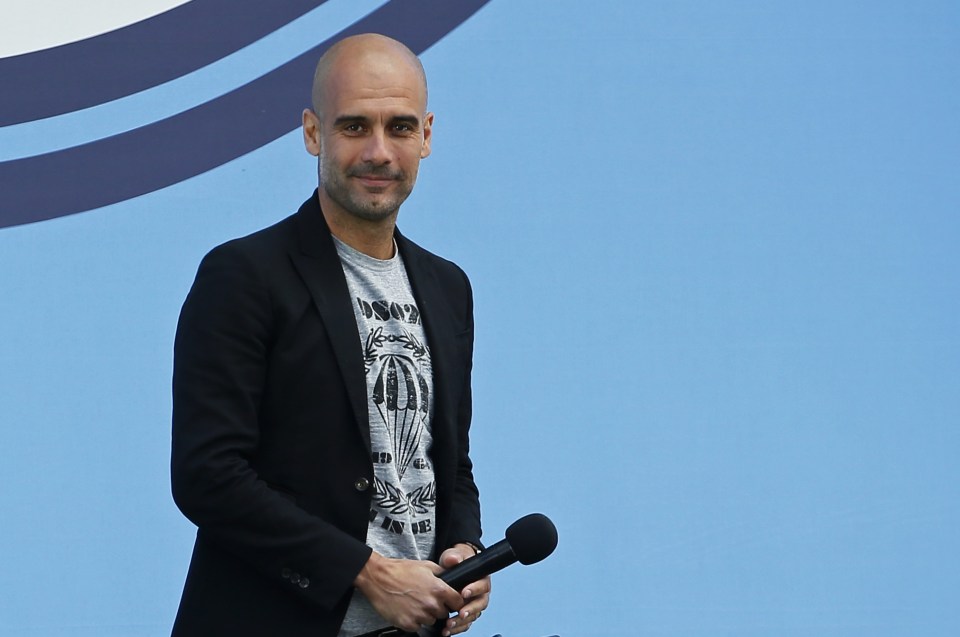  Pep Guardiola was given a raucous reception by the Man City supporters