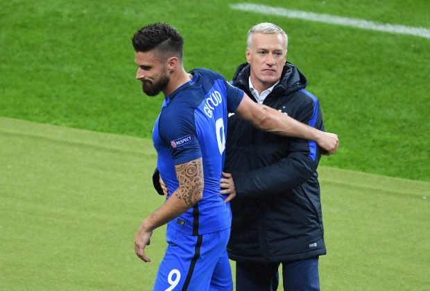 Olivier Giroud may be forced out of Frances clash with Germany