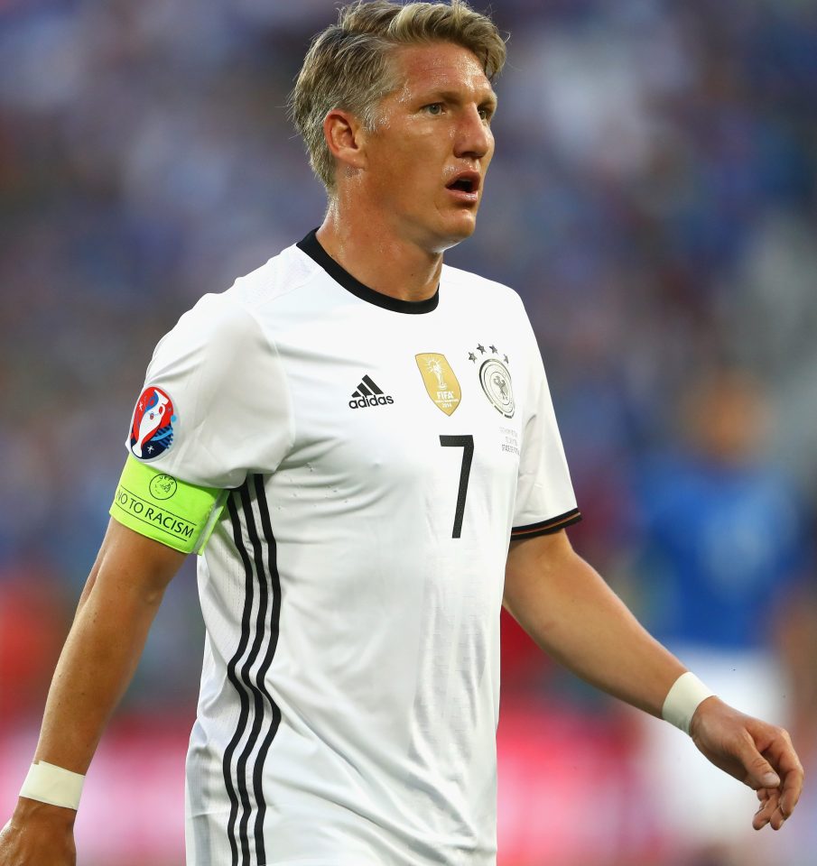  Bastian Schweinsteiger has been all-but ruled out of Germany's clash with France