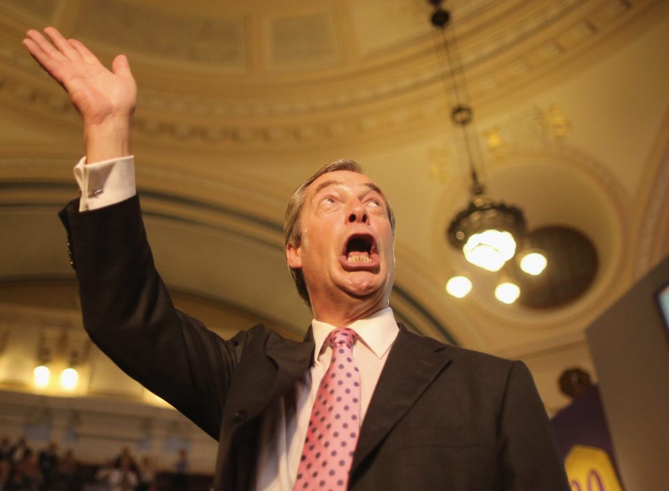  Nigel Farage has said there’s no money in politics