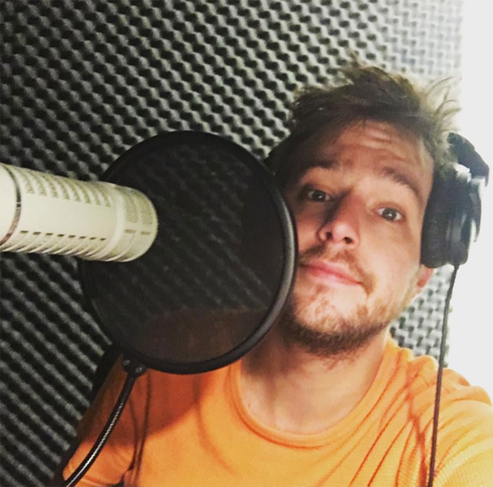  Iain recording the voiceover for the current series