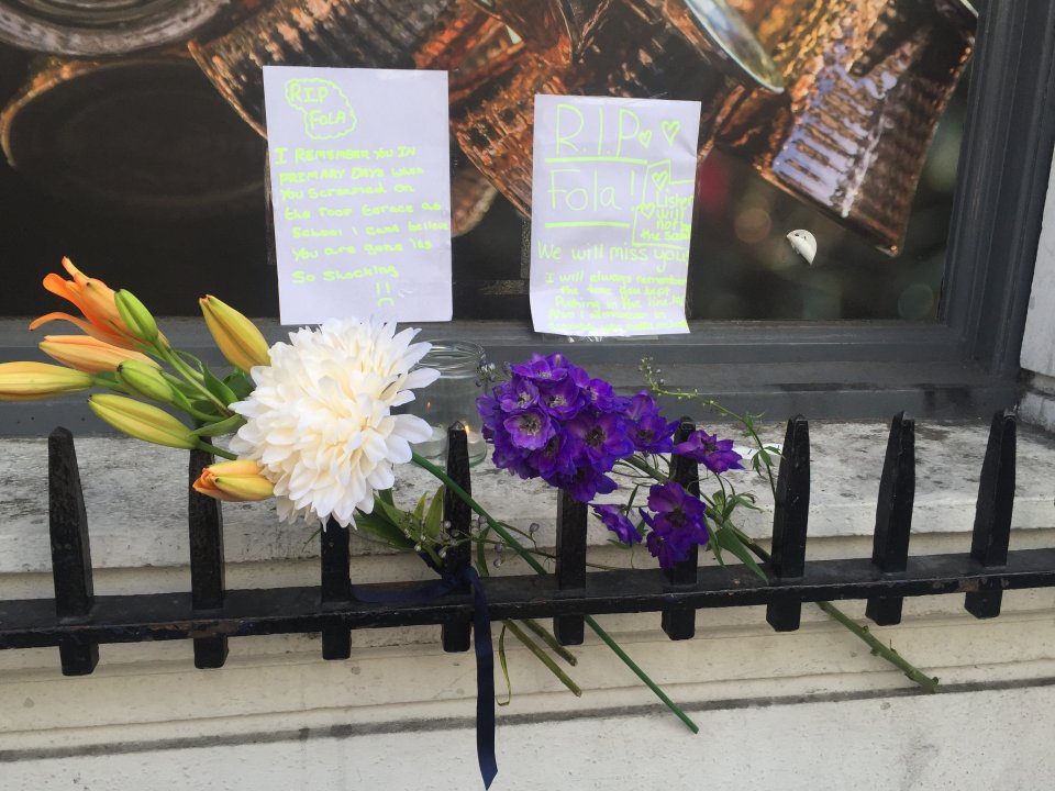  This is the scene in Portobello Road today where Fola Orebiyi died