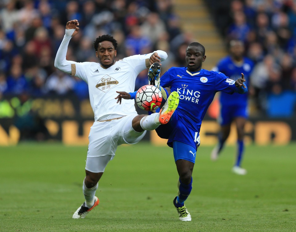  Kante (right) would add the bite to a potential new look midfield