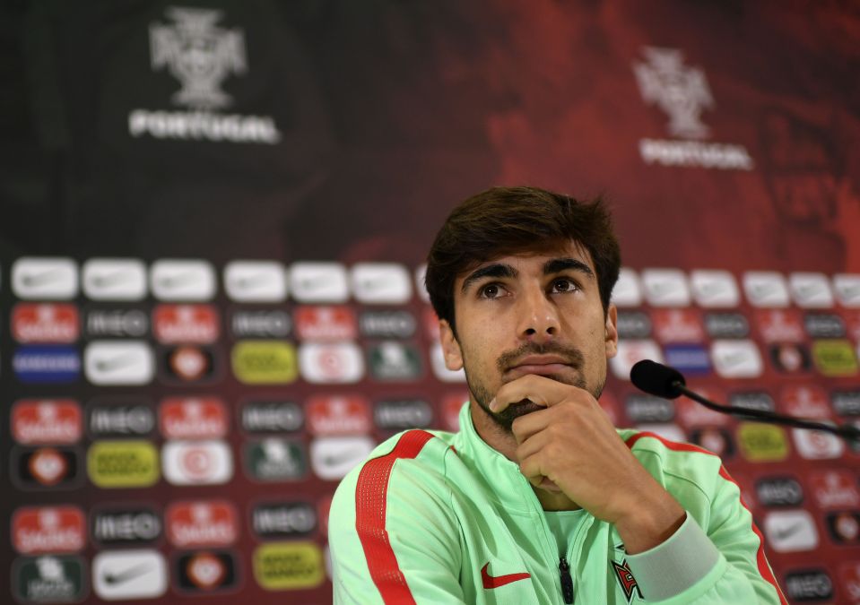  Portugal's midfielder Andre Gomes at Euro 2016 press conference