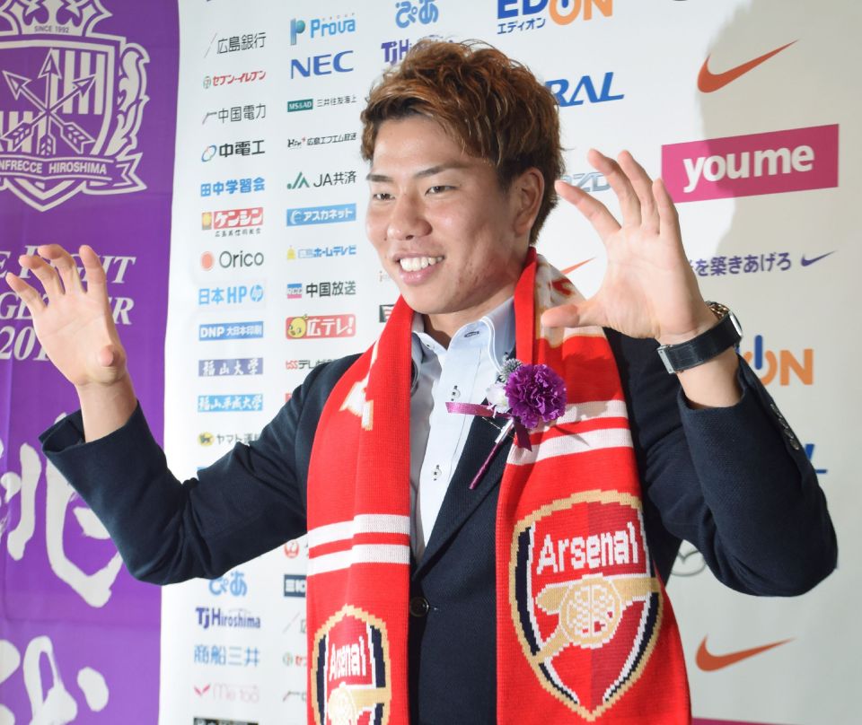  Takuma Asano is the latest Arsenal signing after completing £3m Emirates move