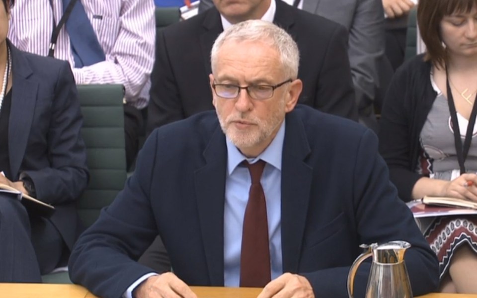  Corbyn sitting before MPs yesterday said he regrets using words in hindsight