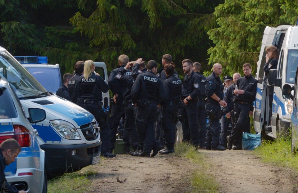 Police rushed to the site after being notified by a mushroom picker that there were bones in the forest 