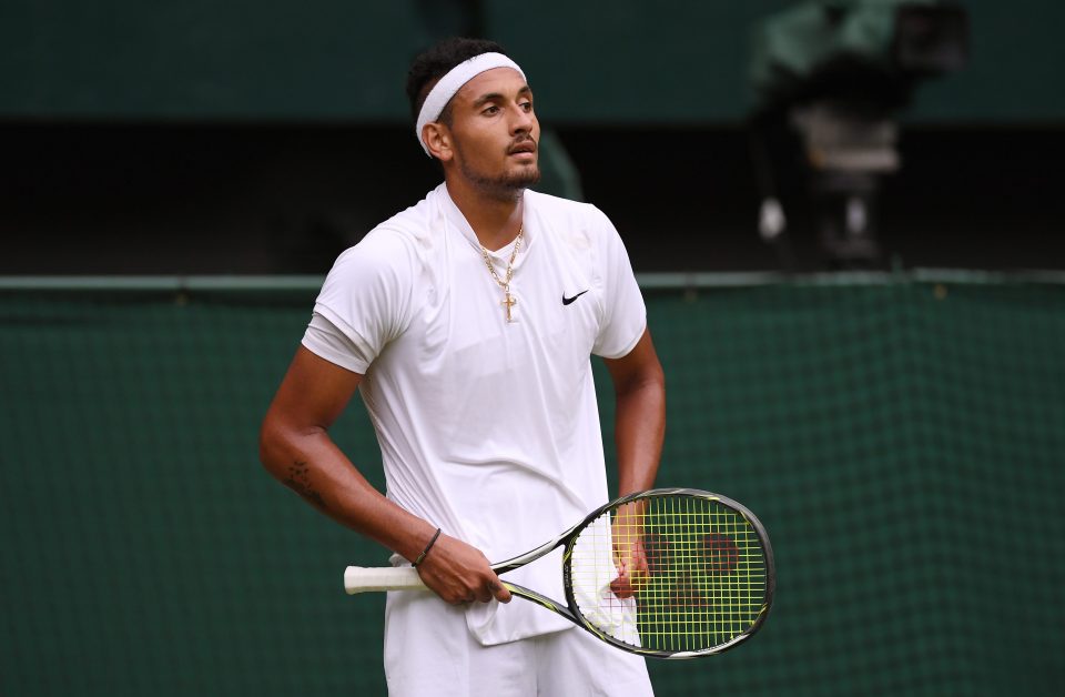  Kyrgios showed flashes of brilliance but could not keep up with the Brit