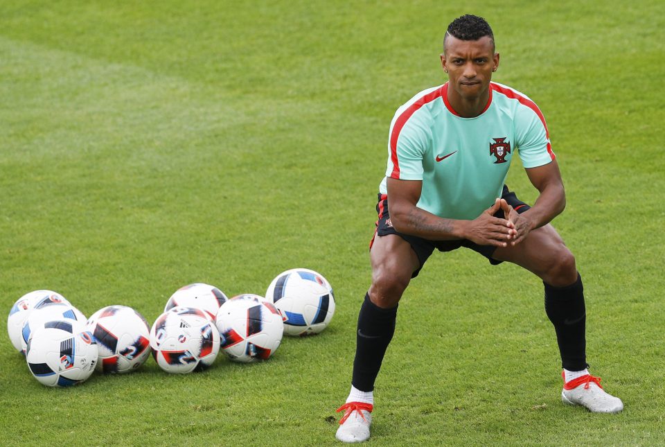  Looking to make his mark against Wales...Nani in training