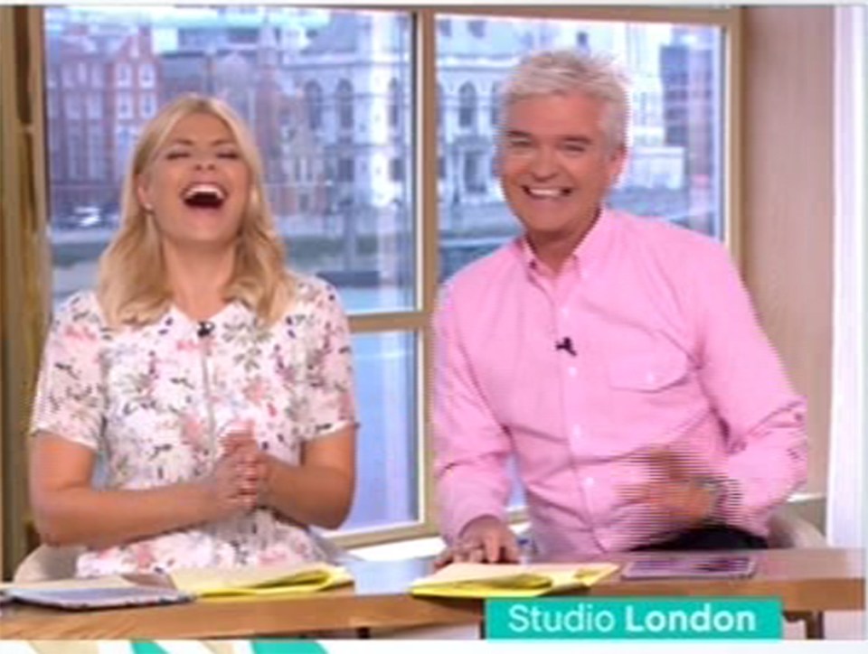  Holly was roaring with laughter throughout the segment