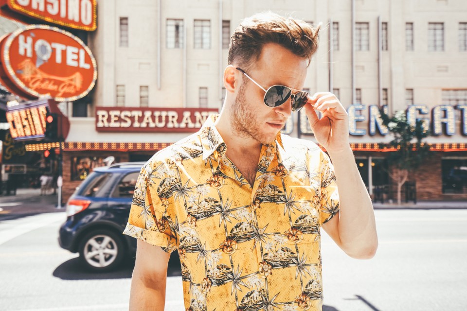  Exclusive picture shows Olly Murs shooting new music video in Las Vegas