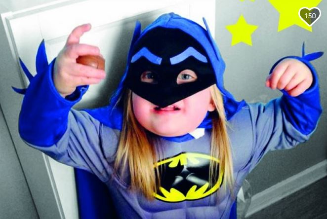  Brogan is dressed as a Batman in a photo on her GoFundMe page called 'Brogan-Lei: Our Superhero!'