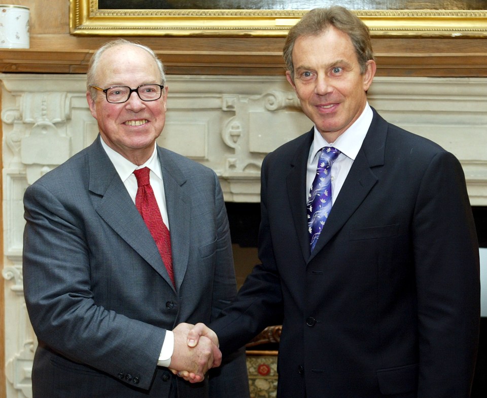  UN weapons inspector Hans Blix with Tony Blair. Blix failed to find any WMDs in Iraq in more than 700 searches